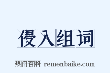 侵入组词是什么意思的图片